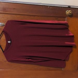 Long sleeve burgundy shirt